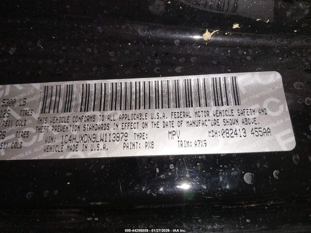 1C4HJXDN9LW113879 Jeep Wrangler Unlimited Sport S 4x4