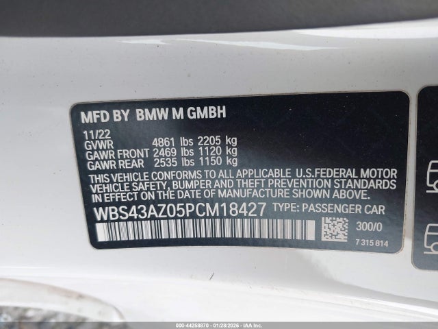 2023 BMW M4 WBS43AZ05PCM18427 Photo 8