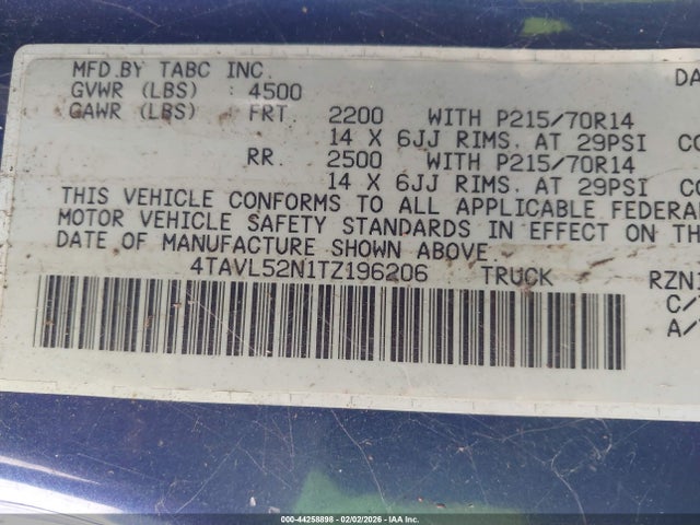 1996 TOYOTA TACOMA 4TAVL52N1TZ196206 Photo 8