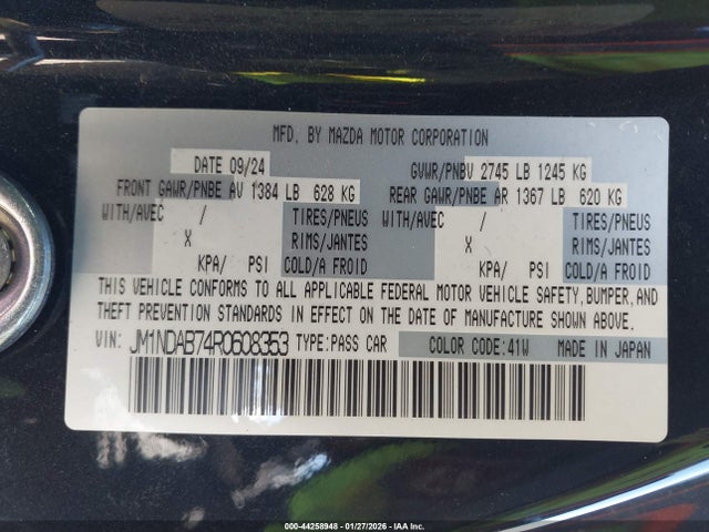 2024 MAZDA MX-5 MIATA JM1NDAB74R0608353 Photo 8