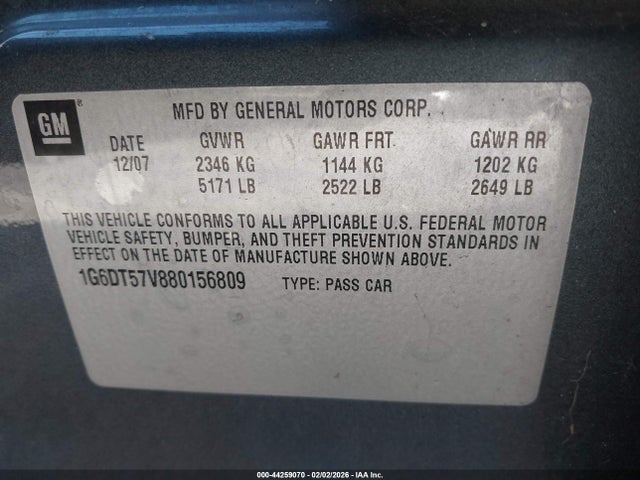 2008 CADILLAC CTS 1G6DT57V880156809 Photo 8