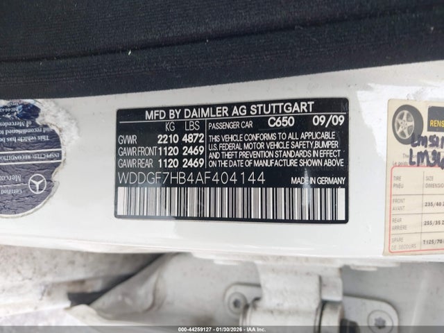 2010 MERCEDES-BENZ C 63 AMG WDDGF7HB4AF404144 Photo 8