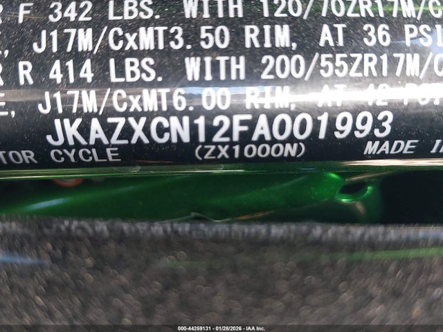 Kawasaki Zx1000 N 2015 JKAZXCN12FA001993 Image 10