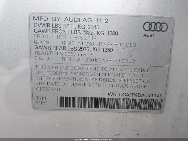 2013 AUDI Q5 WA1DGAFP4DA041149 Photo 8