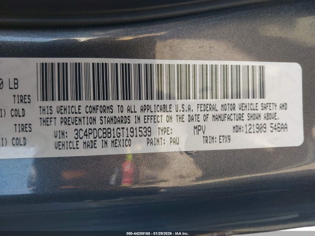 3C4PDCBB1GT191539 Dodge Journey Sxt