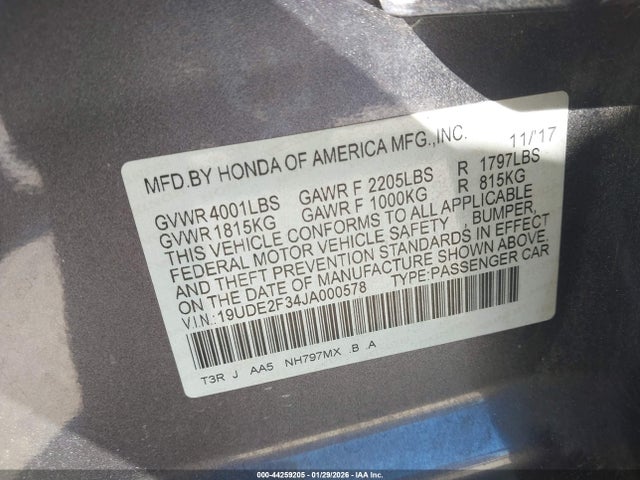 2018 ACURA ILX 19UDE2F34JA000578 Photo 8