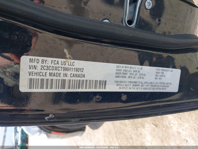 2022 DODGE CHARGER 2C3CDXCT9NH119012 Photo 8