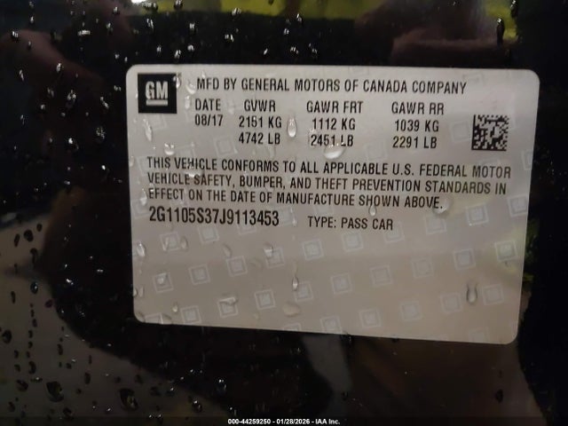 2G1105S37J9113453 Chevrolet IMPALA 1LT