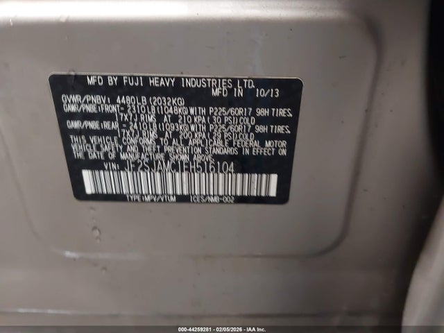 Subaru Forester 2.5i Touring 2014 JF2SJAMC1EH516104 Image 9