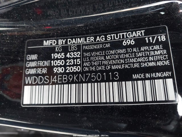 Mercedes-Benz CLA 250 2019 WDDSJ4EB9KN750113 Image 9
