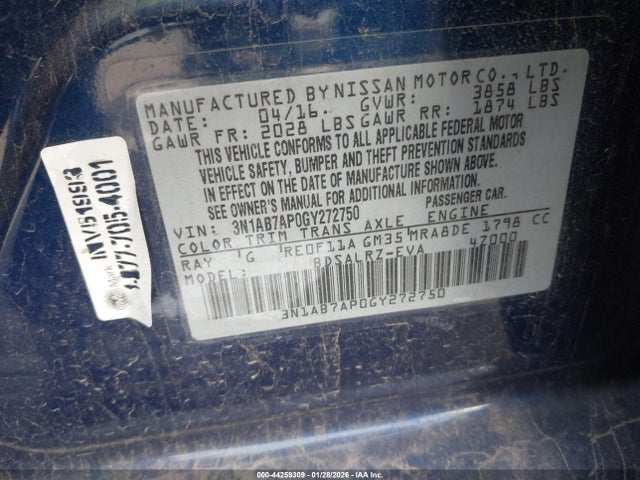 Nissan SENTRA SR 2016 3N1AB7AP0GY272750 Image 9