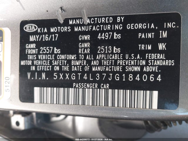 2018 KIA OPTIMA 5XXGT4L37JG184064 Photo 8