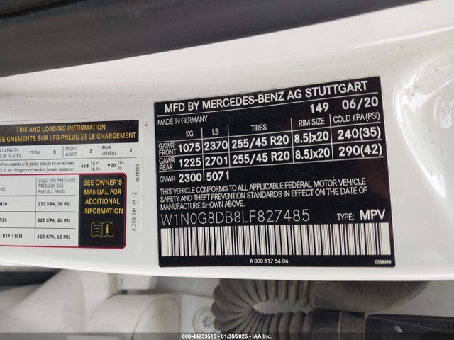 2020 MERCEDES-BENZ GLC 300 W1N0G8DB8LF827485 Photo 8