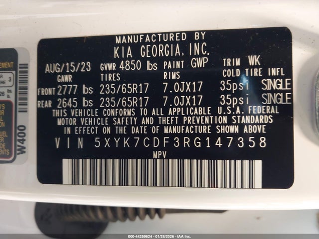 5XYK7CDF3RG147358 KIA Sportage X-pro Prestige
