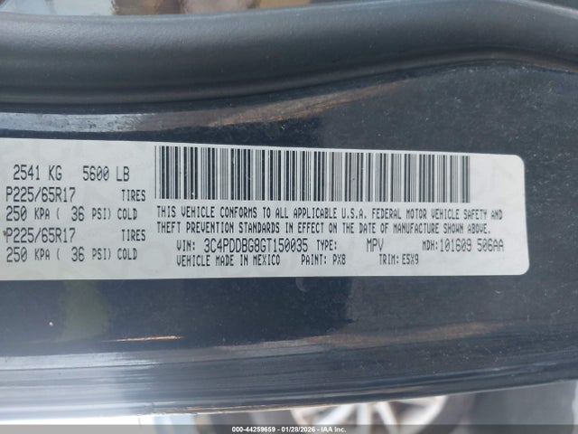 3C4PDDBG8GT150035 Dodge Journey Sxt