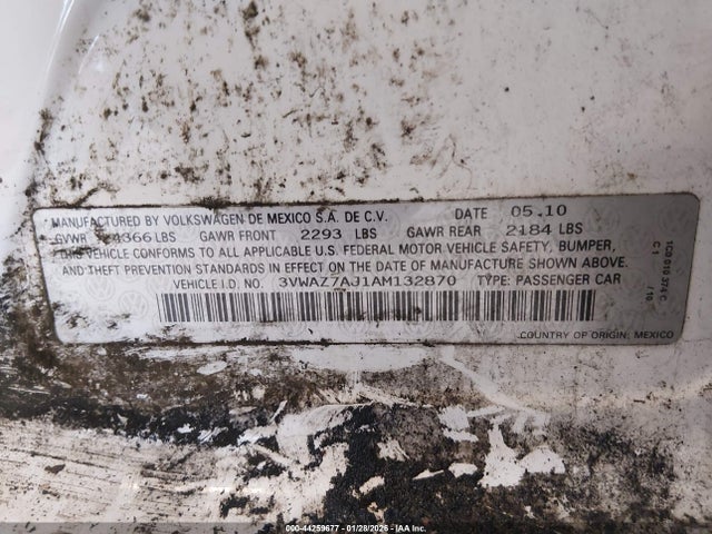 2010 VOLKSWAGEN JETTA 3VWAZ7AJ1AM132870 Photo 8