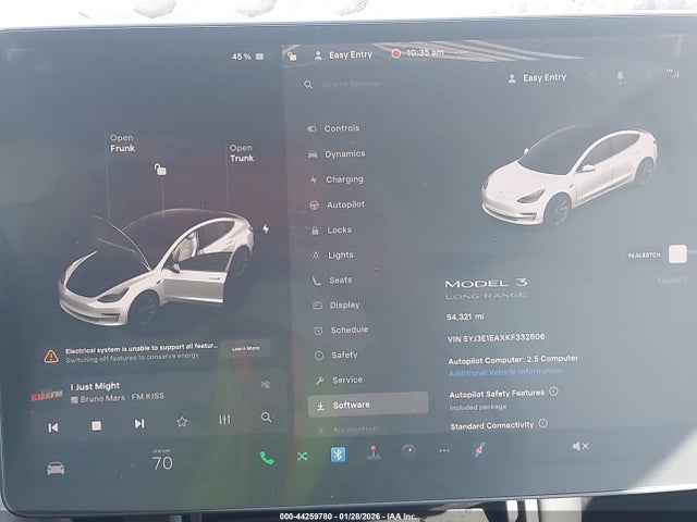 Aukcja sprzedaży 2019 Tesla Model 3 Long Range/mid Range/standard Range/standard Range Plus, vin: 5YJ3E1EAXKF332506, numer aukcji: 44259780