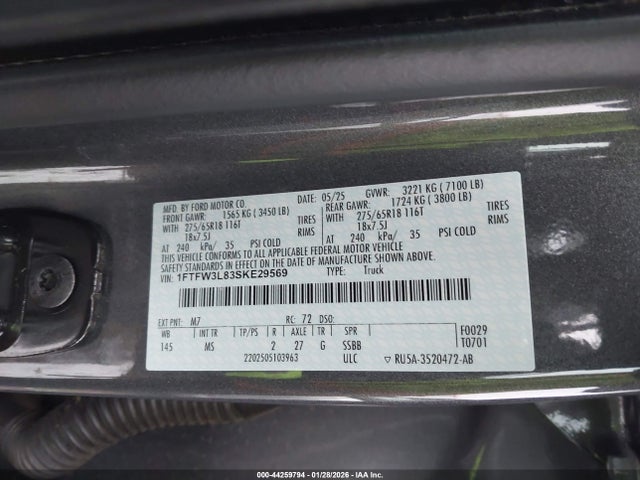 1FTFW3L83SKE29569 Ford F-150 Xlt