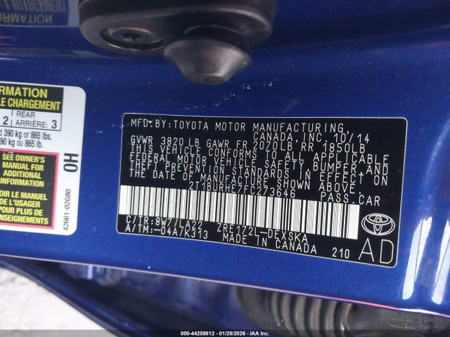 Toyota Corolla S Premium 2015 2T1BURHE7FC273646 Image 9