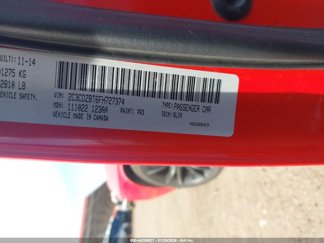 2015 DODGE CHALLENGER 2C3CDZBT6FH727374 Photo 8