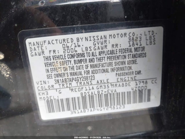 3N1AB7AP4GY298123 Nissan SENTRA S