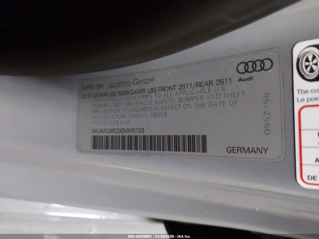 2016 AUDI RS 7 WUAW2AFC0GN900103 Photo 8