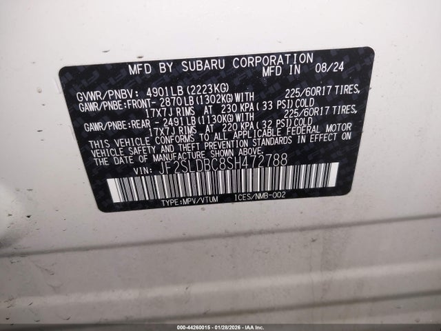 2025 SUBARU FORESTER JF2SLDBC8SH472788 Photo 8