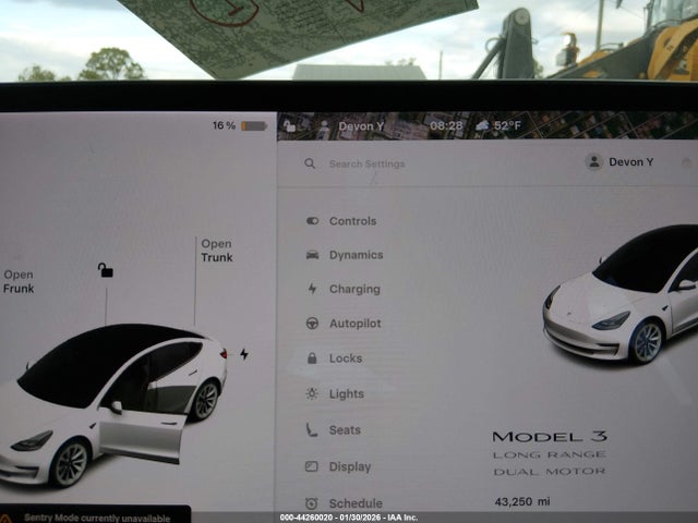 Продажа на аукционе авто 2021 Tesla Model 3 Long Range Dual Motor All-wheel Drive, vin: 5YJ3E1EB5MF975244, номер лота: 44260020
