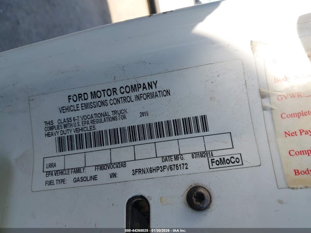 3FRNX6HP3FV675172 Ford F-650 Gas Xl/xlt
