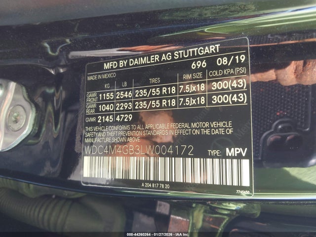 2020 MERCEDES-BENZ GLB 250 WDC4M4GB3LW004172 Photo 8