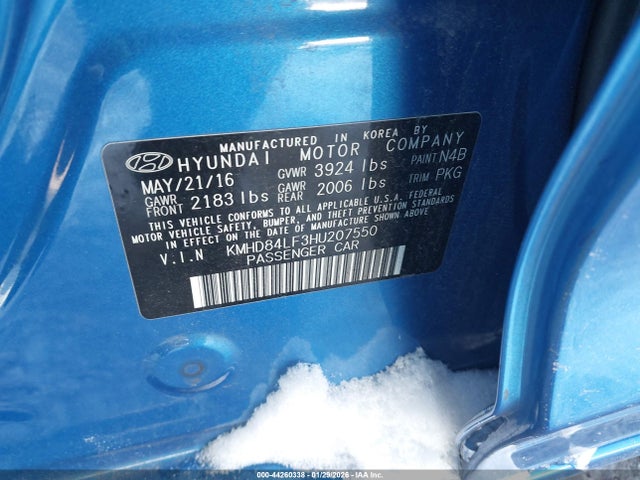 KMHD84LF3HU207550 Hyundai ELANTRA SE