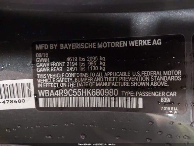 Aukcja sprzedaży 2017 Bmw 430i Xdrive, vin: WBA4R9C55HK680980, numer aukcji: 44260441
