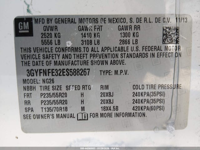 2014 CADILLAC SRX 3GYFNFE32ES588267 Photo 8