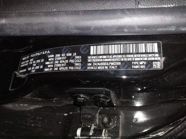 44260511 :رقم المزاد ، ZACNJBBB3LPM02569 vin ، 2020 Jeep Renegade Altitude 4x4 مزاد بيع