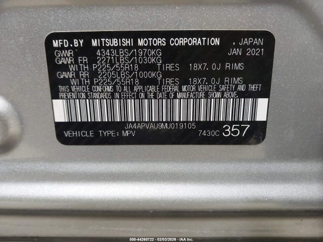 2021 MITSUBISHI OUTLANDER SPORT JA4APVAU9MU019105 Photo 8