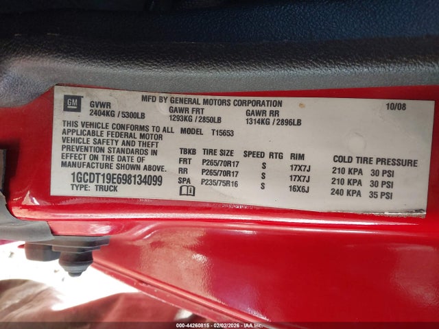 2009 CHEVROLET COLORADO 1GCDT19E698134099 Photo 8