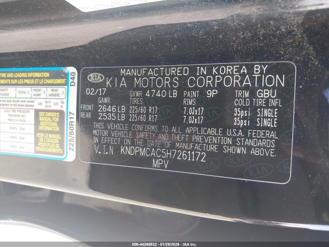 2017 KIA SPORTAGE KNDPMCAC5H7261172 Photo 8