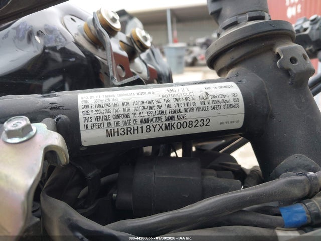 2021 YAMAHA YZFR3 MH3RH18YXMK008232 Photo 9