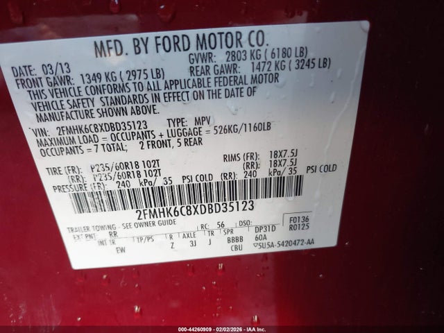 2013 FORD FLEX 2FMHK6C8XDBD35123 Photo 8