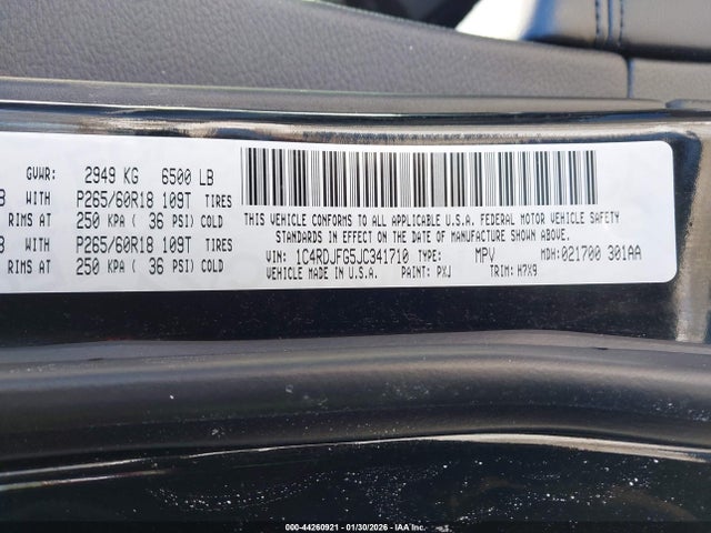 2018 DODGE DURANGO 1C4RDJFG5JC341710 Photo 8