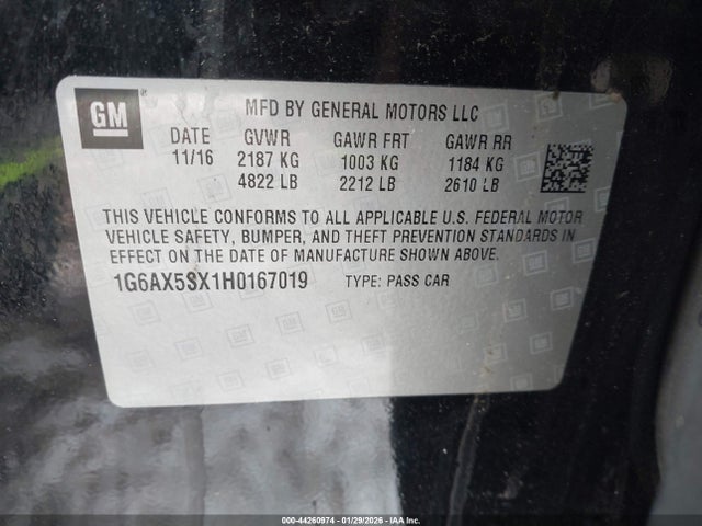 2017 CADILLAC CTS 1G6AX5SX1H0167019 Photo 8