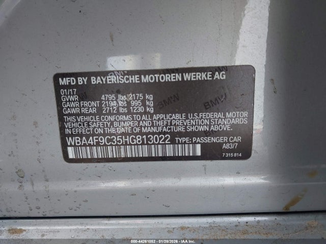 2017 BMW 430I GRAN COUPE WBA4F9C35HG813022 Photo 8