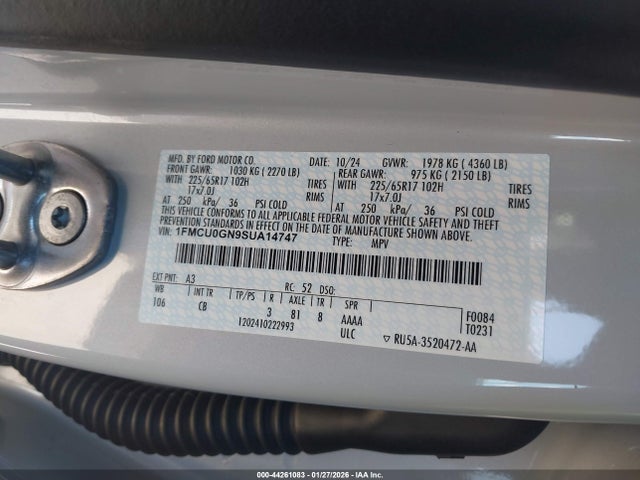 Ford Escape Active 2025 1FMCU0GN9SUA14747 Image 9