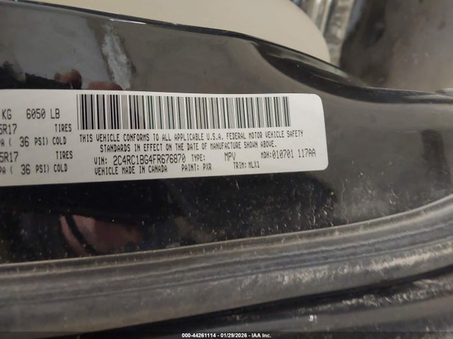 44261114 :رقم المزاد ، 2C4RC1BG4FR676870 vin ، 2015 Chrysler Town & Country Touring مزاد بيع