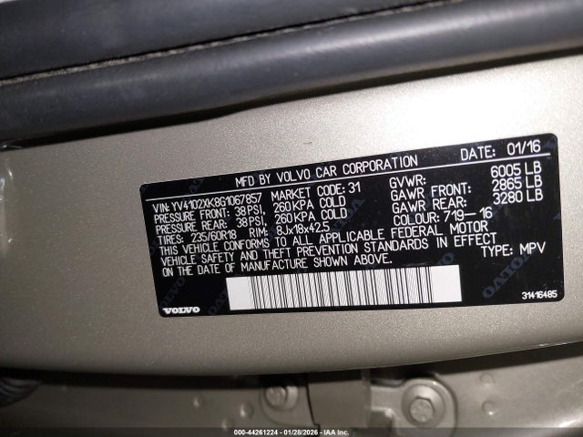 YV4102XK8G1067857 Volvo Xc90 T5 Momentum