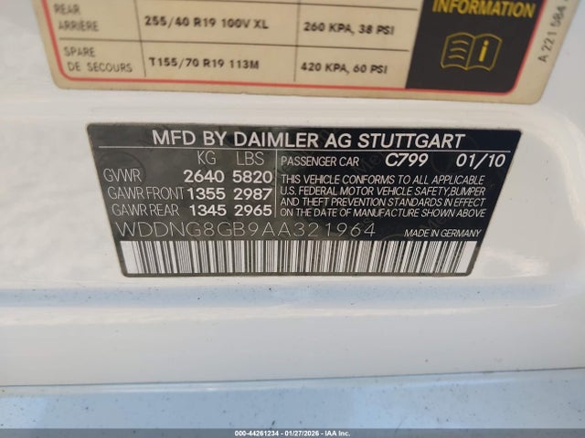 2010 MERCEDES-BENZ S 550 WDDNG8GB9AA321964 Photo 8