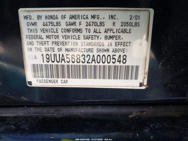 2002 ACURA TL 19UUA56832A000548 Photo 8