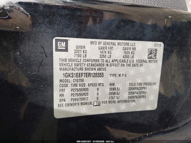 GMC YUKON DENALI 2014 1GKS1EEF7ER128355 Image 9