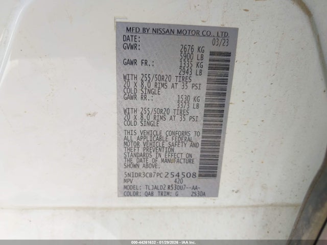 2023 NISSAN PATHFINDER 5N1DR3CB7PC254508 Photo 8