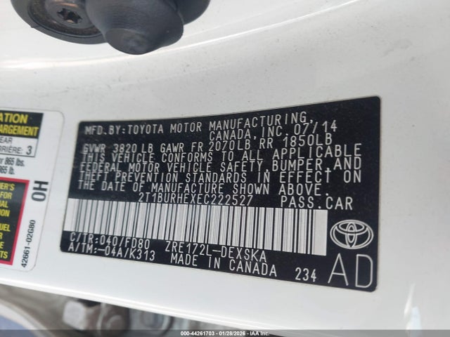 Toyota Corolla S Plus 2014 2T1BURHEXEC222527 Image 9